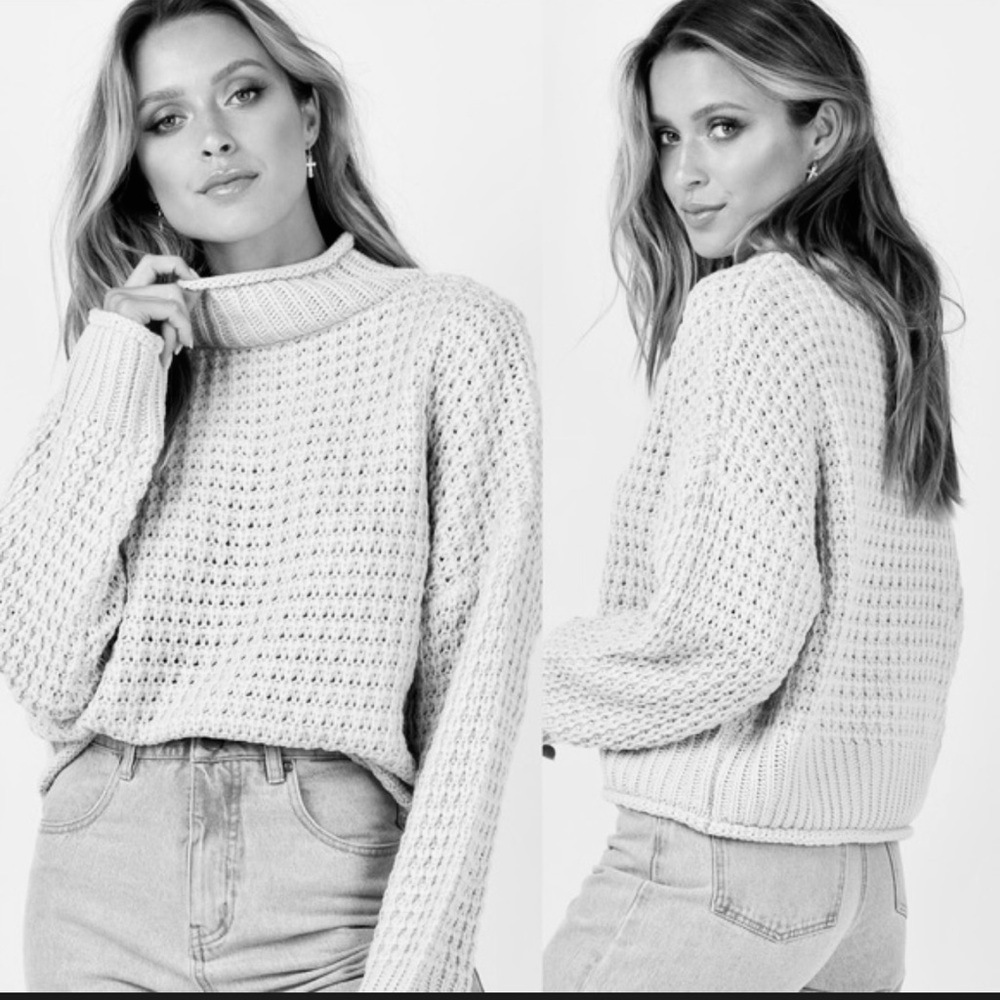 Princess Polly Beige Turtleneck Sweater